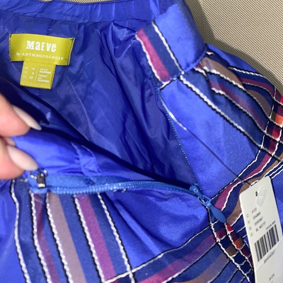 NEW! Anthropologie Maeve Plaid Tiered Ruffle Skirt Size 6 - Picture 7 of 10